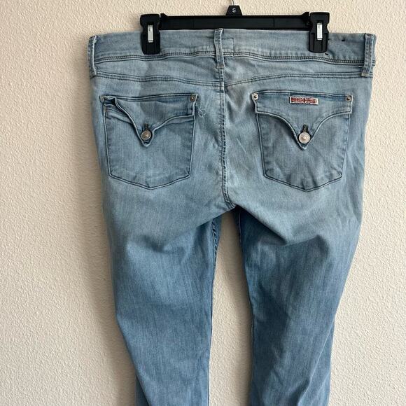 HUDSON Collin Skinny Flap Pocket Jeans Busted Knee Skinny Jeans GYSR Size 32 - Picture 4 of 8